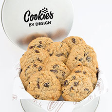 TIN12-OAT - Tin of One Dozen Oatmeal Raisin Gourmet Cookies